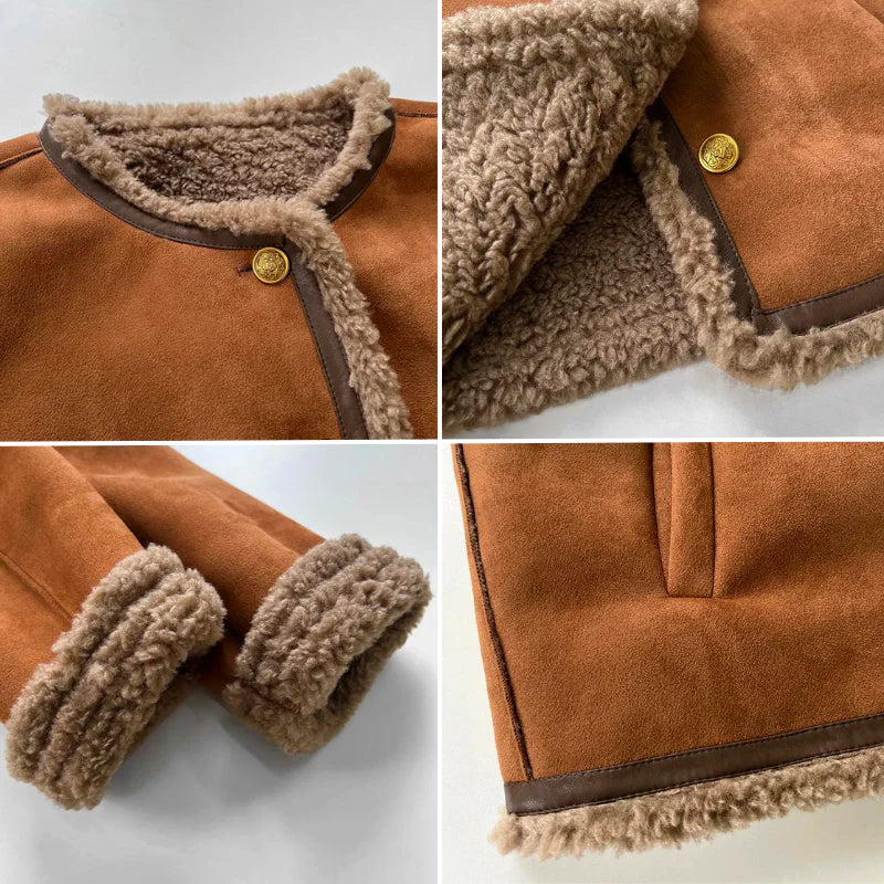 Veste en daim doublée de polaire - Alvra