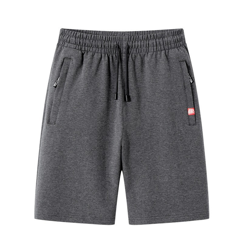 Short de sport uni avec poches zippées pour hommes - Kevin