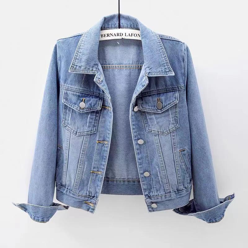 Veste en jean courte et ajustée pour femmes - Adelheid