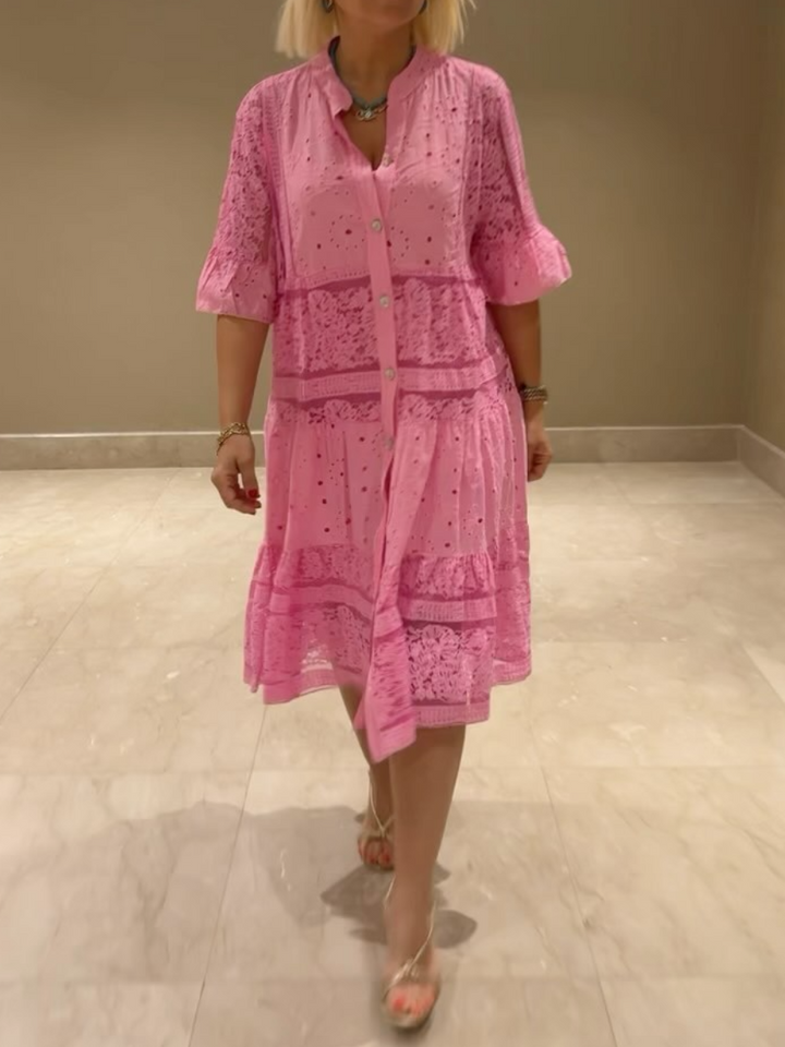 Robe à boutons brodés pour femme - Merker