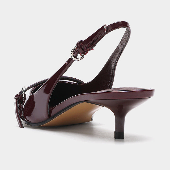 Chaussures à talon à bout pointu pour femmes avec lanière en métal - Solène