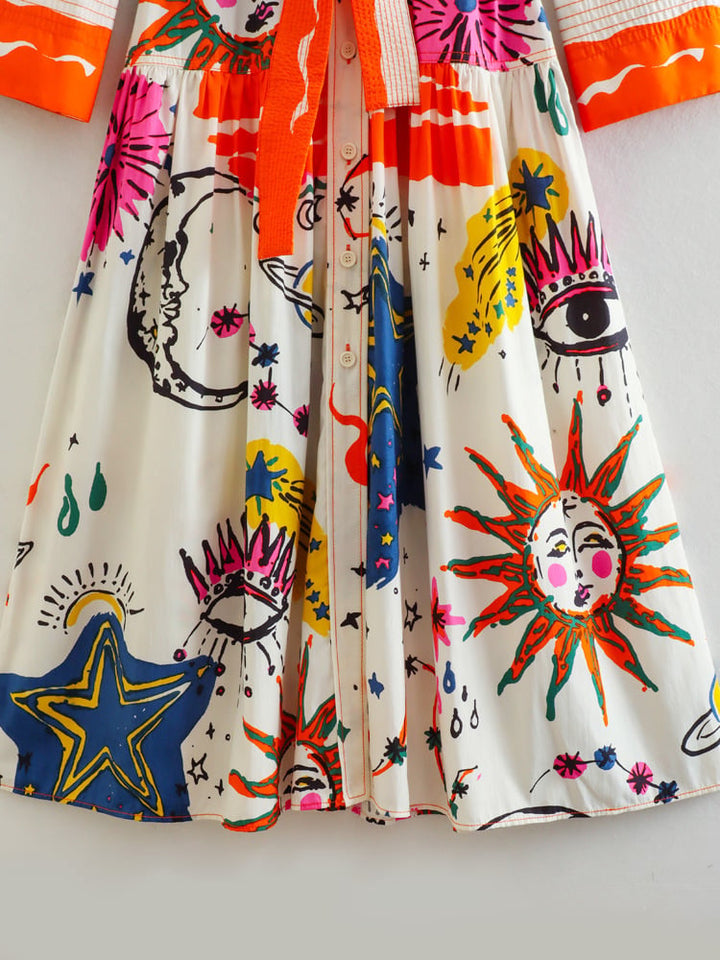 Robe chemise longue imprimée pour femme - Cailin