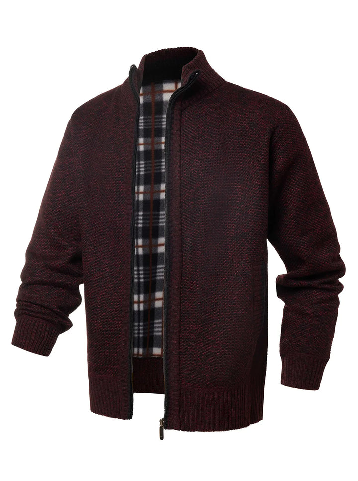 Veste en maille à fermeture éclair et col montant - Joshua