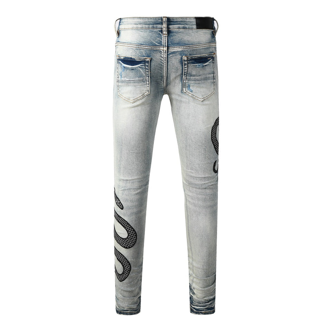 Jean skinny imprimé serpent - Eldric