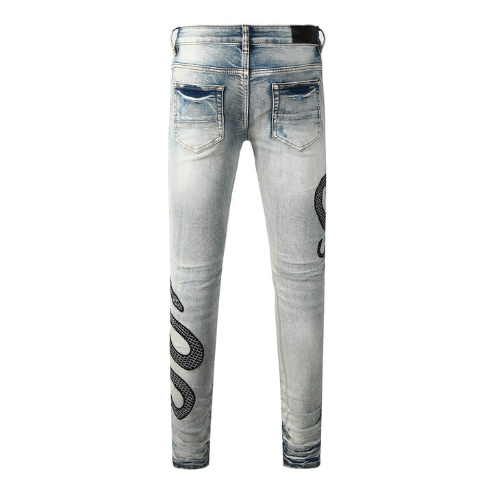 Jean skinny imprimé serpent - Eldric