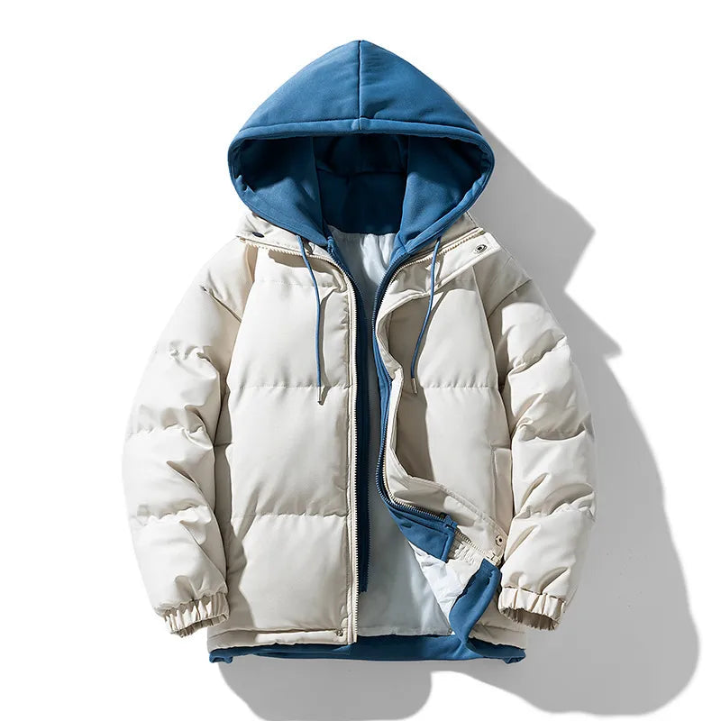Gaston - Veste Homme en Coton Épaissie avec Capuche Résistante au Vent