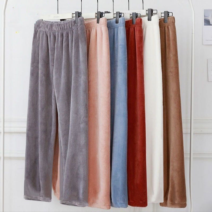 Pantalon en molleton doux pour femme, coupe décontractée - Elny