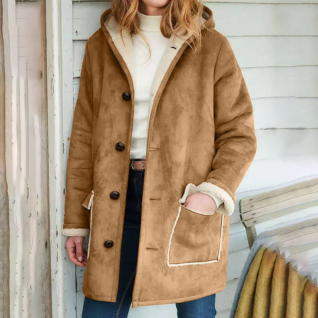 Manteau effet daim doux pour femme avec intérieur molletonné - Irmela