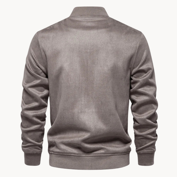 Veste bombardier pour homme avec fermeture à boutons et col court - Bjornrik