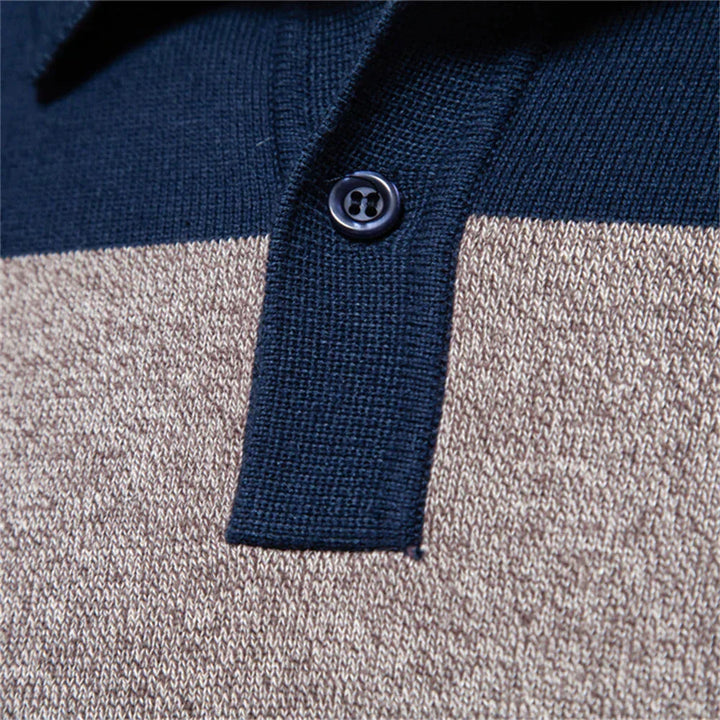 Pull en maille à col polo pour hommes - Hjalmar