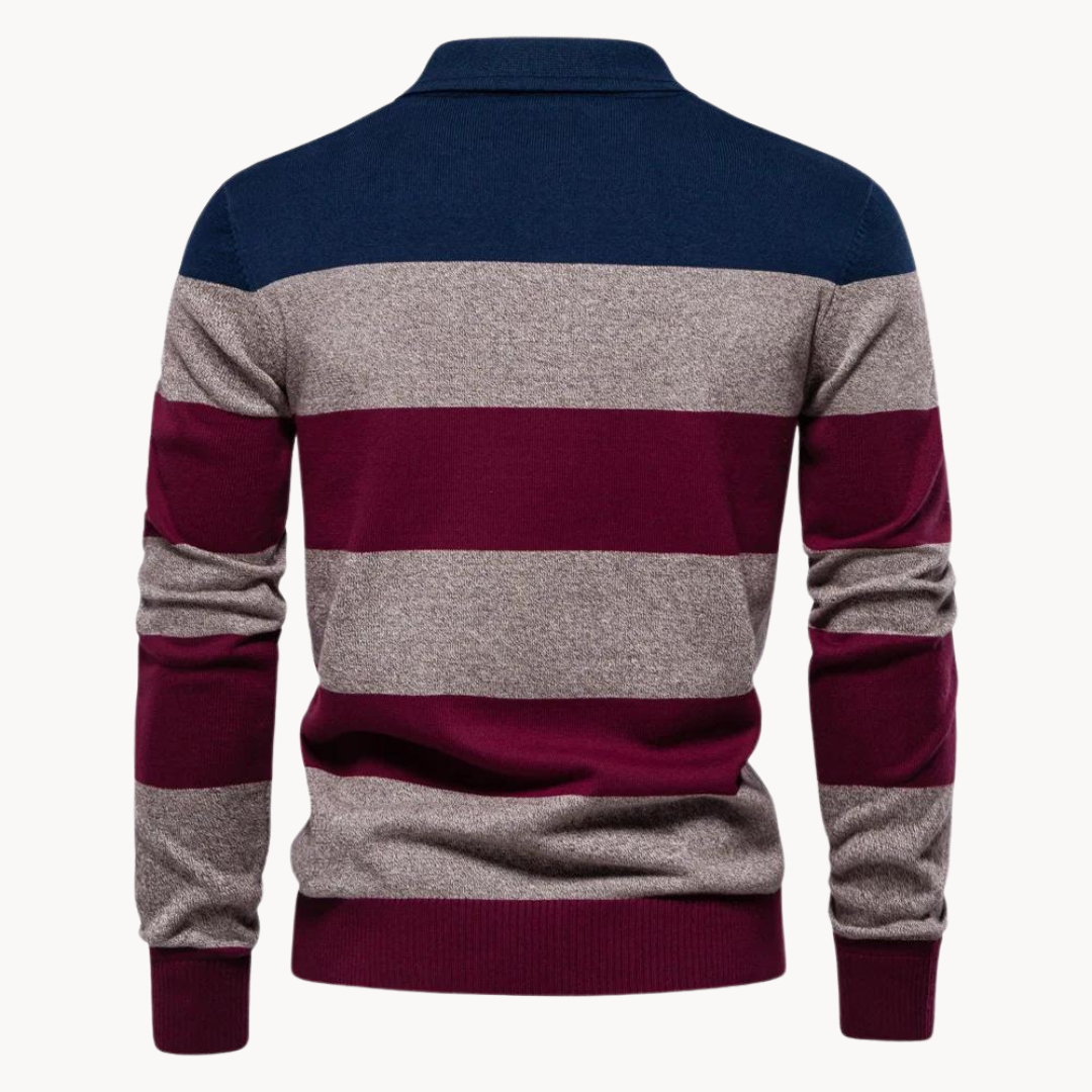 Pull en maille à col polo pour hommes - Hjalmar