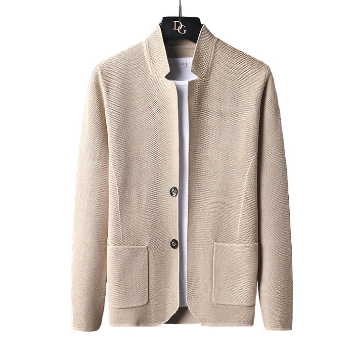 Cardigan en maille pour homme avec col mao - Karl