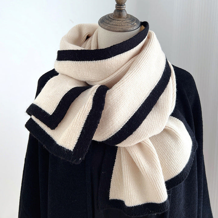 Echarpe femme, tricot doux, double tricot - Veraly