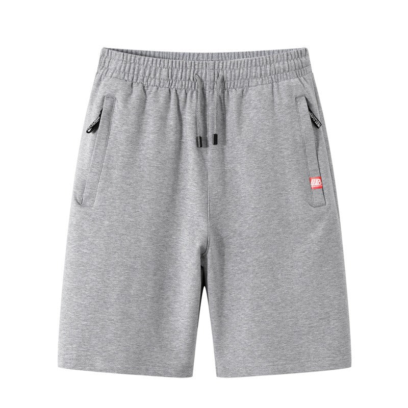 Short de sport uni avec poches zippées pour hommes - Kevin