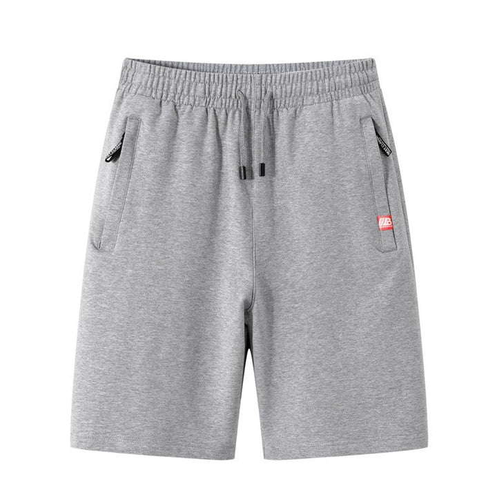 Short de sport uni avec poches zippées pour hommes - Kevin