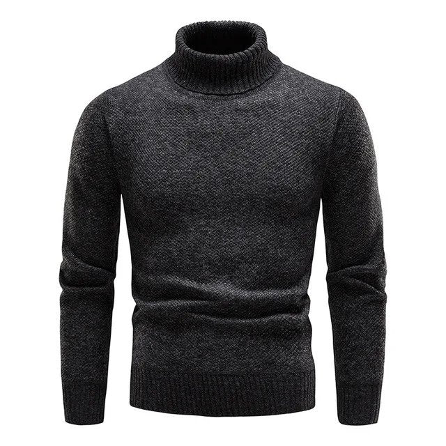 Pull à col roulé à effet tricoté pour hommes - Raiden