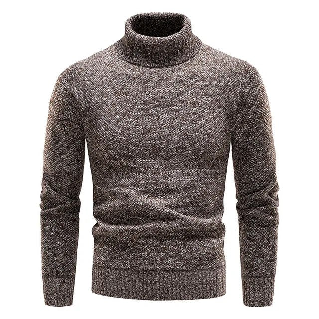 Pull à col roulé à effet tricoté pour hommes - Raiden