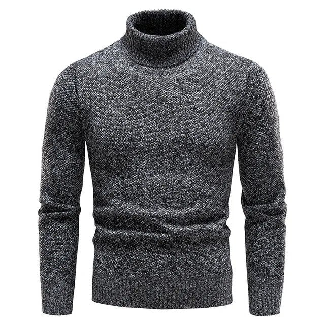 Pull à col roulé à effet tricoté pour hommes - Raiden