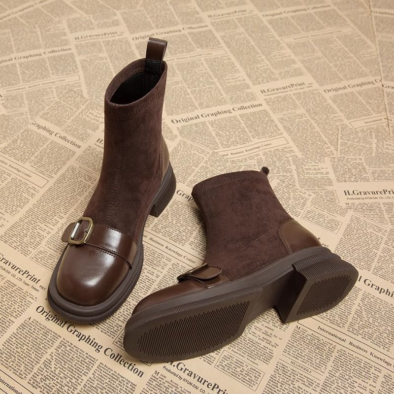 Bottines pour femmes silhouette ajustée boucle décorative - Rebeca