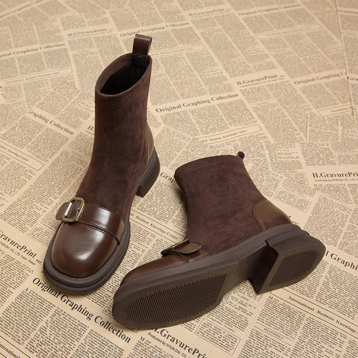 Bottines pour femmes silhouette ajustée boucle décorative - Rebeca