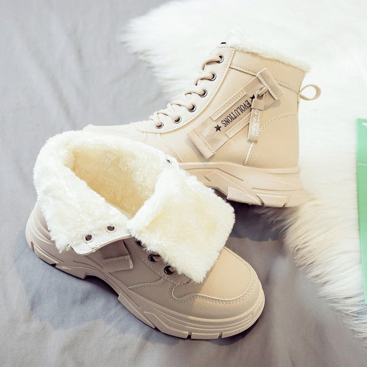 Bottes à lacets à effet thermique pour femme - Maïelle