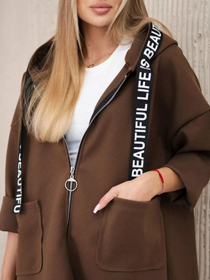 Manteau à capuche moderne pour femmes - Nelya