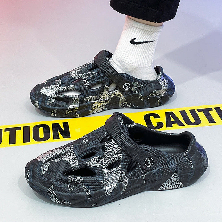 Sandales sabots à motifs pour hommes avec bride - Lex