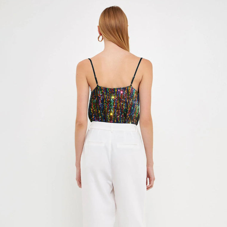 Top femme avec paillettes lumineuses - Nerya