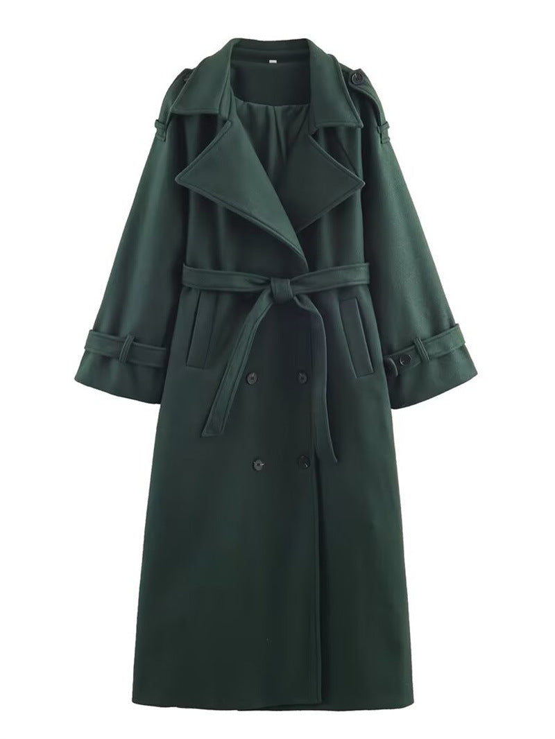 Manteau croisé en laine pour femme - Hannelore