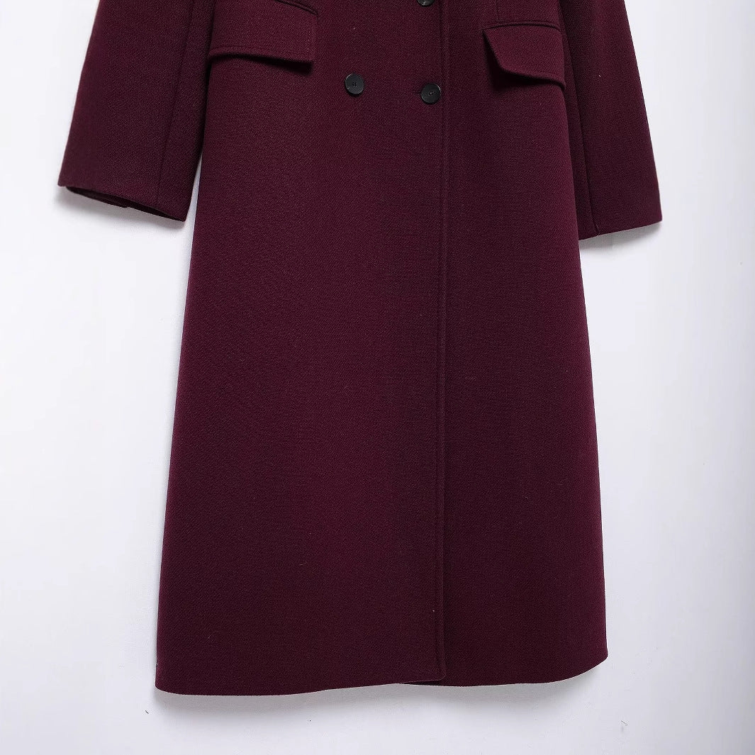 Manteau saisonnier à double boutonnage pour femme - Eline