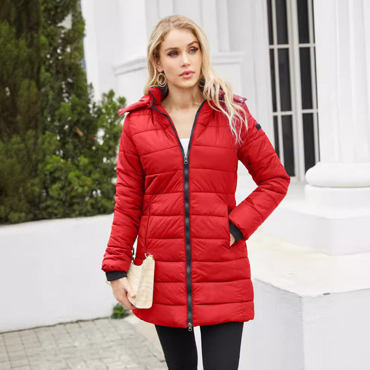 Veste longue à capuche pour femme - Naelle
