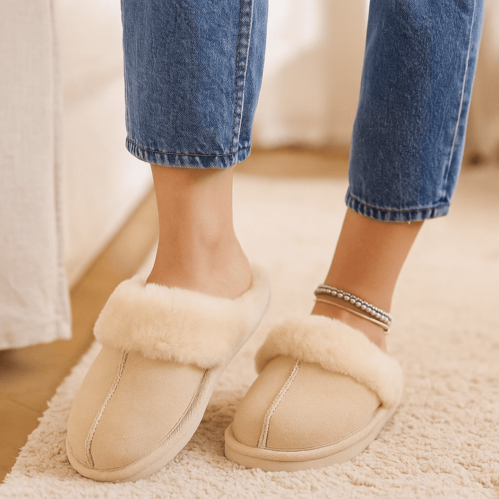 Pantoufles pour femmes avec effet peluche - Savelle