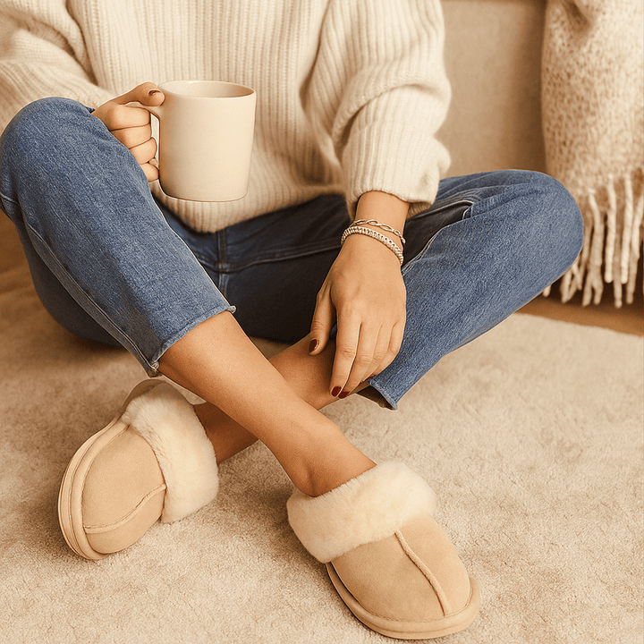 Pantoufles pour femmes avec effet peluche - Savelle