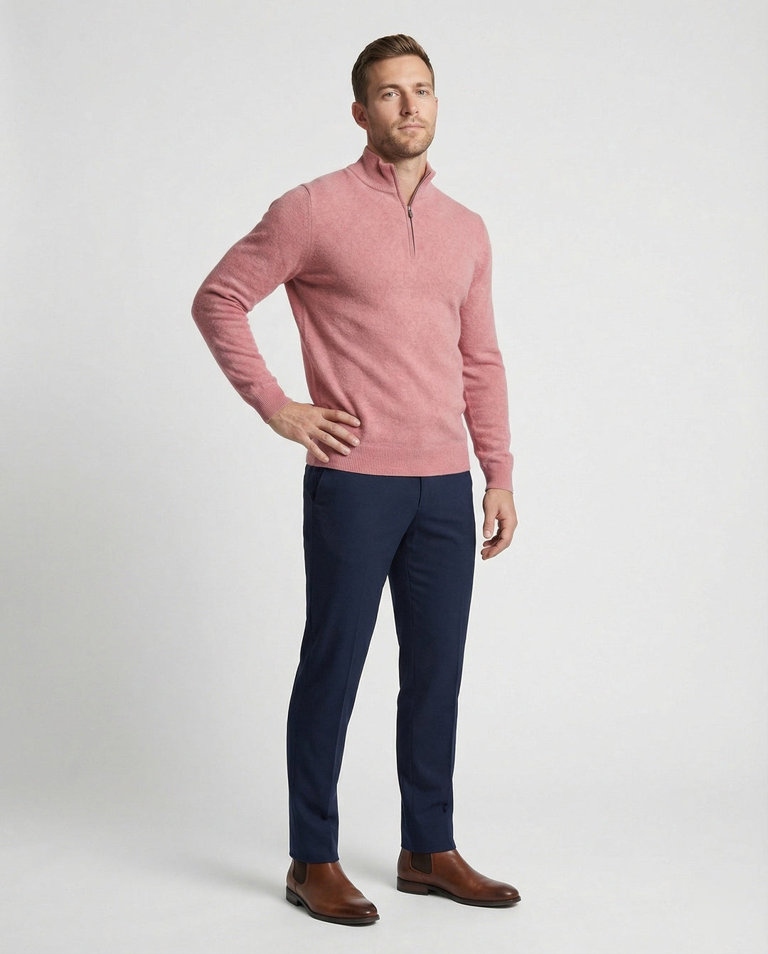 Pull demi-fermé premium pour hommes - Tiago