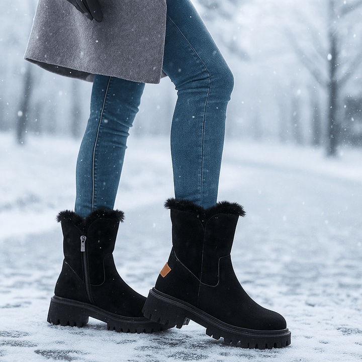 Bottes effet daim pour femmes - Serelinne