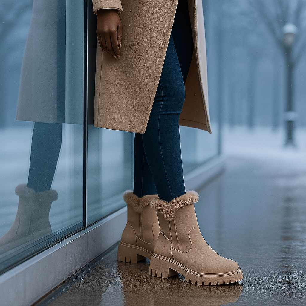 Bottes effet daim pour femmes - Serelinne