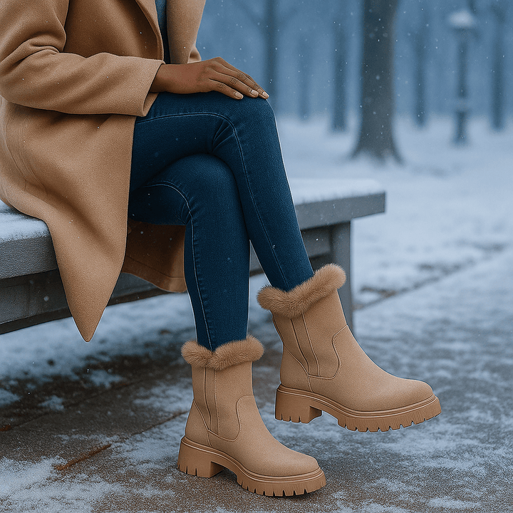 Bottes effet daim pour femmes - Serelinne