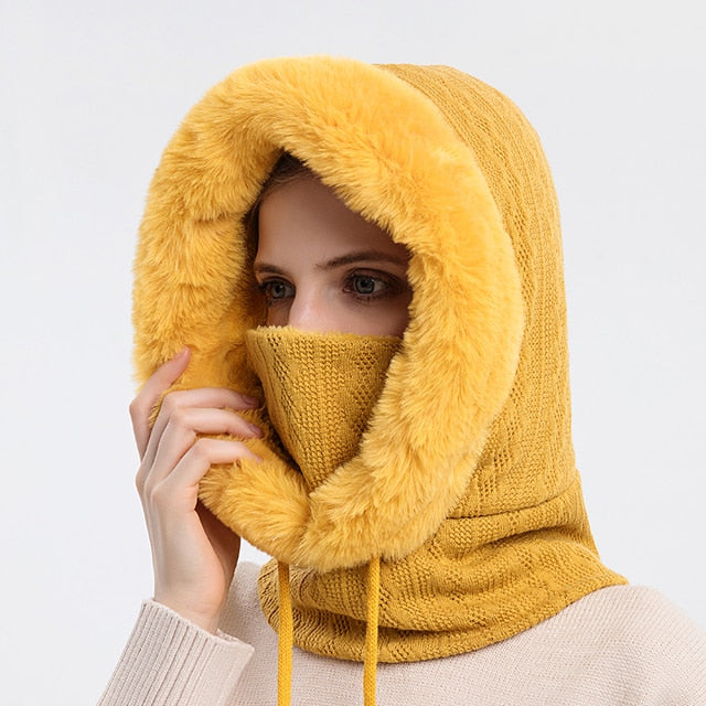 Cagoule tricotée unisexe avec doublure - Louis