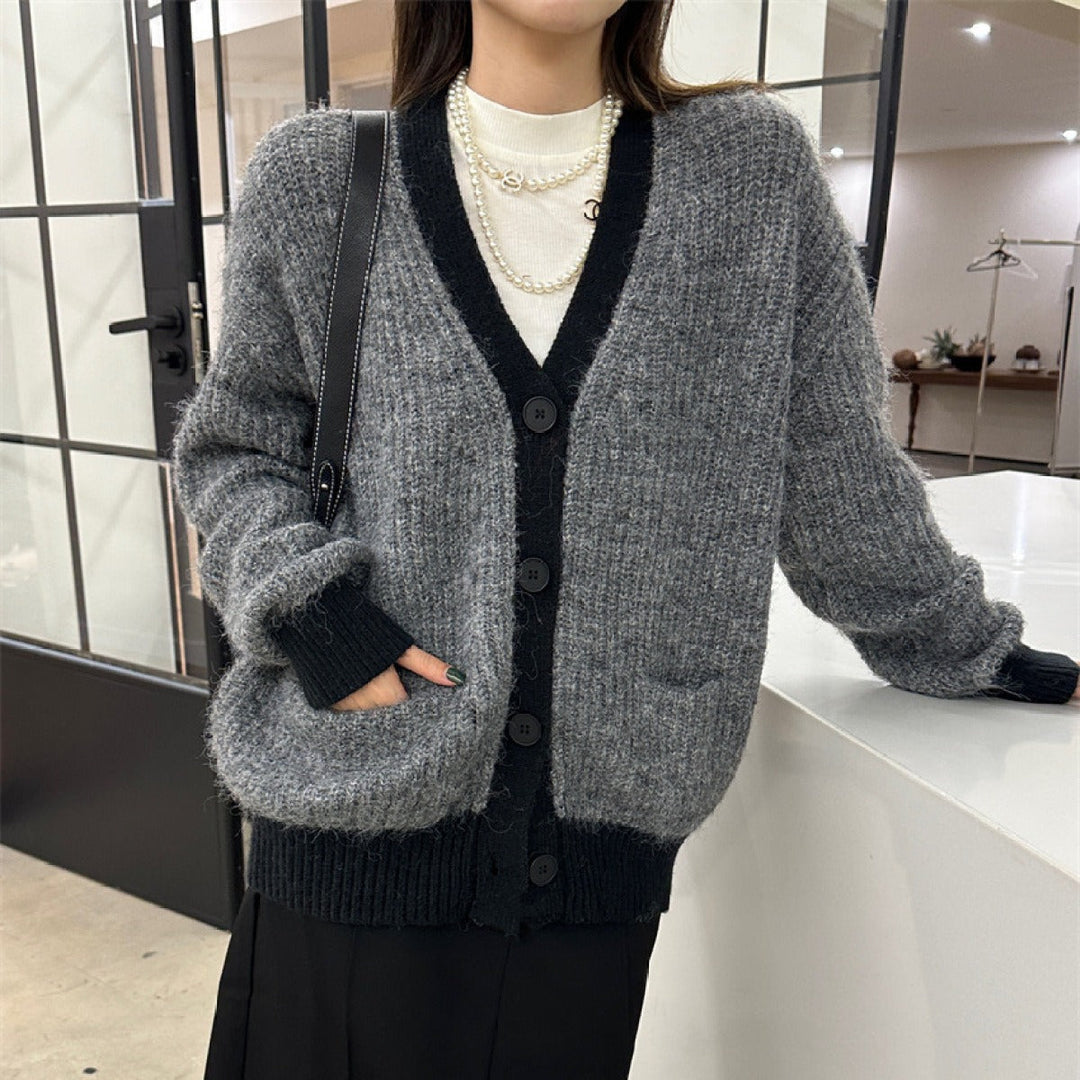 Cardigan femme en maille douce, coupe décontractée - Ingrid