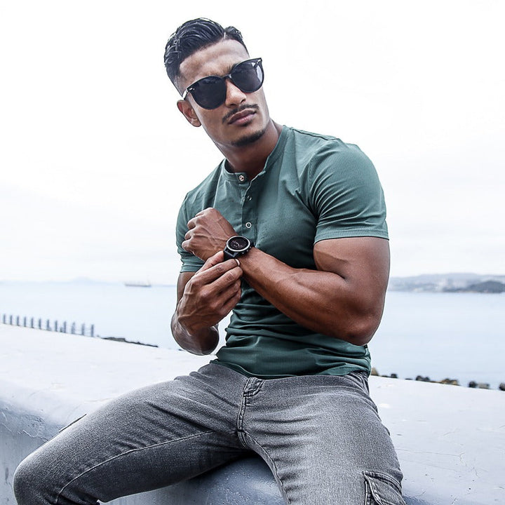T-shirt à manches courtes et col rond pour hommes - Luis