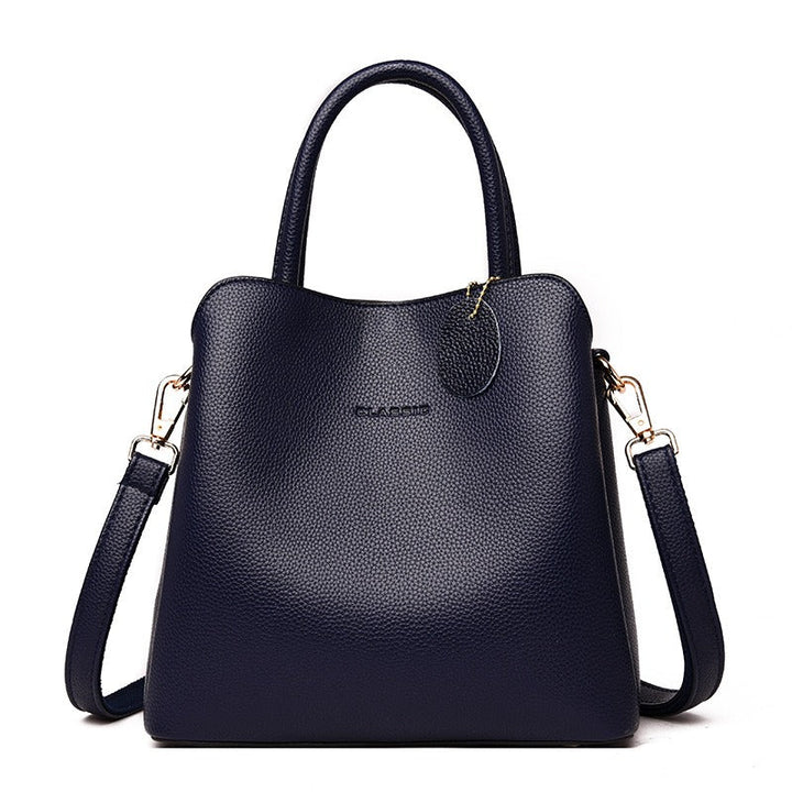 Sac à bandoulière en cuir synthétique texturé pour femme, style structuré - Fabienne