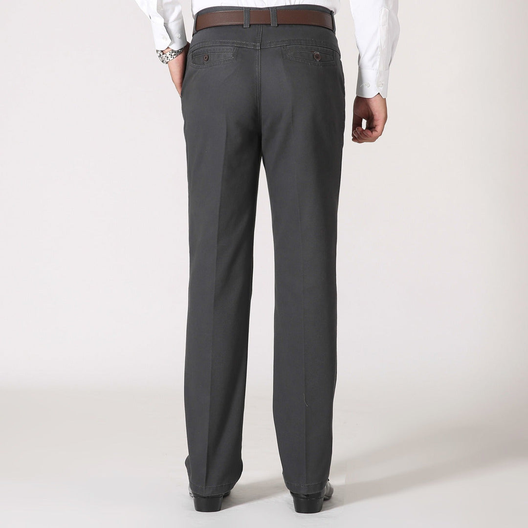 Pantalon habillé en coton coupe droite pour hommes - David