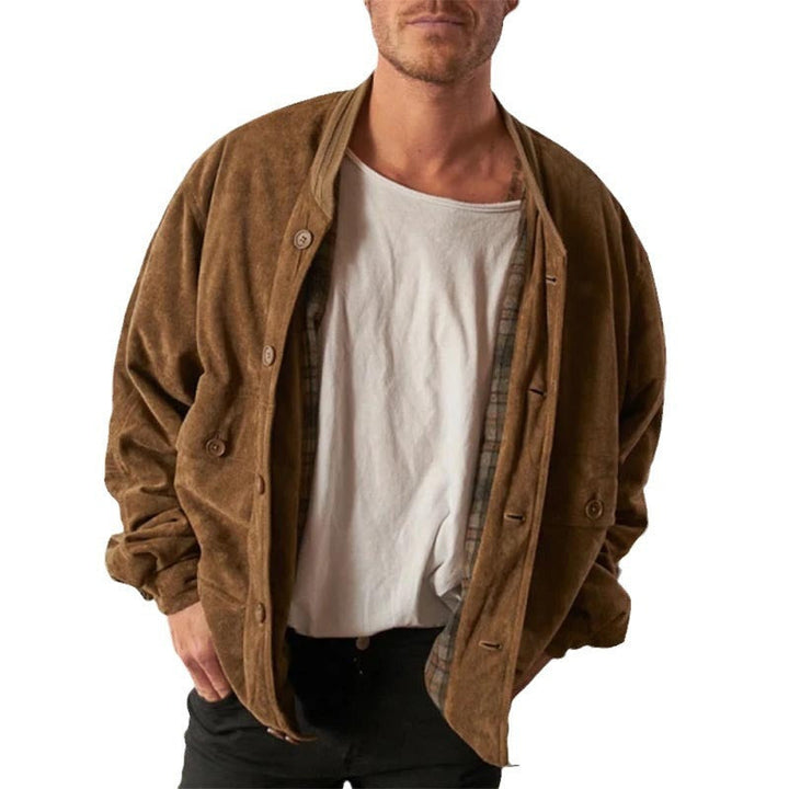 Veste vintage à poches en daim pour homme - Remy