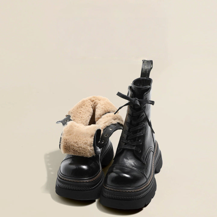 Bottes à lacets à mi-hauteur pour femmes - Vianey
