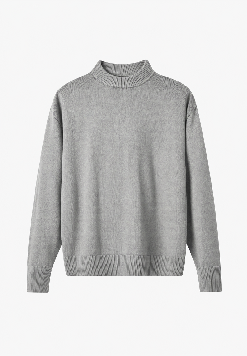 Pull en laine à col roulé et finitions côtelées - Benoît