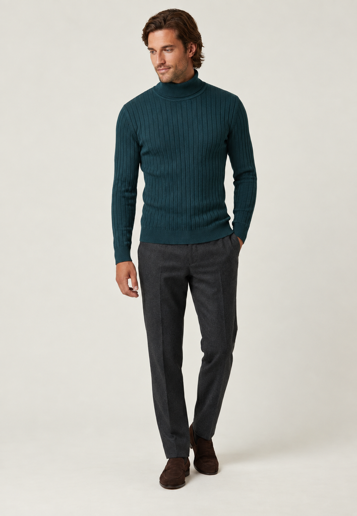 Pull à col roulé en maille - Marius