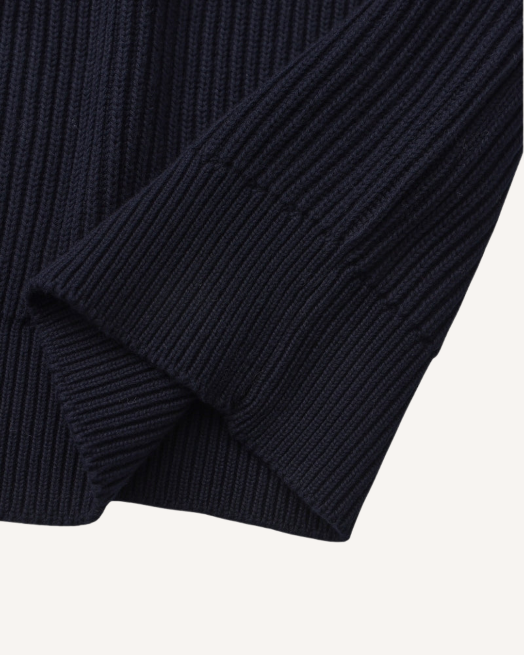 Pull homme à col rond, en maille côtelée, manches longues - Evren