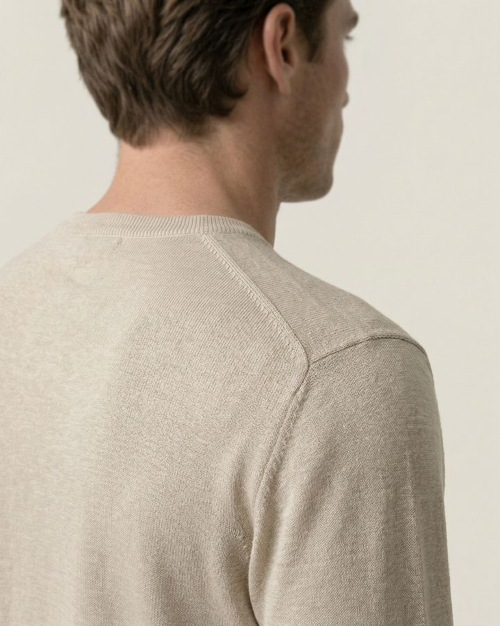 Pull homme à col rond, maille fine, manches longues - Ciro