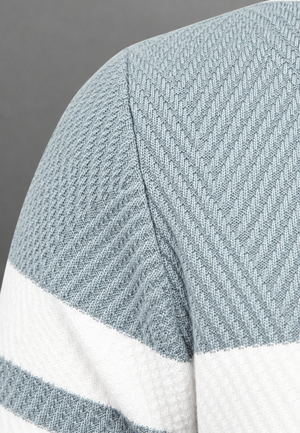 Pull homme à col rond, rayé, en maille texturée - Tobias