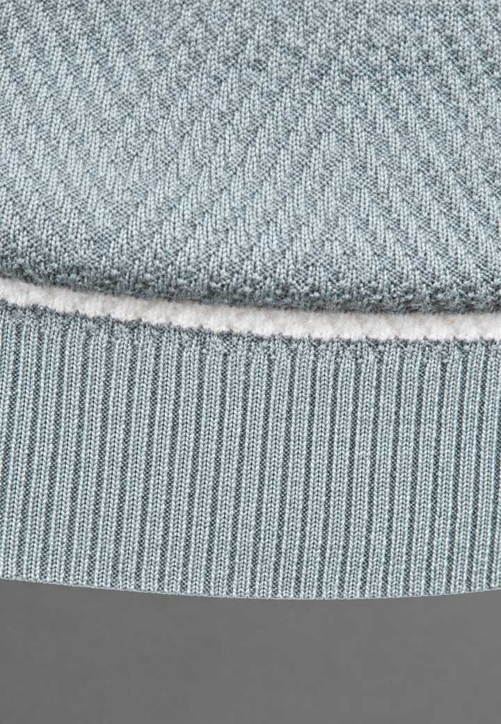 Pull homme à col rond, rayé, en maille texturée - Tobias